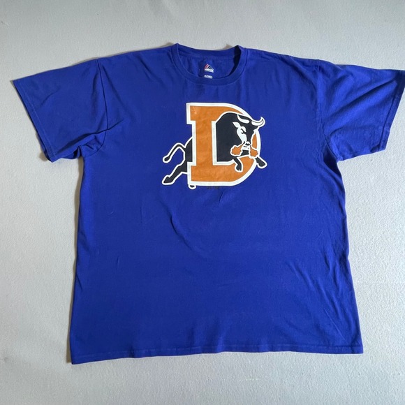 Majestic Other - Majestic Durham Bulls MiLB Graphic T-Shirt Mens XL Royal Blue Baseball Tee